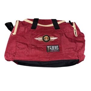 Vintage San Francisco 49ers Duffel Bag One Size Red Football Accessory Network